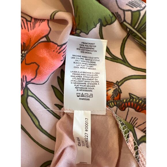 Express Floral Print Racerback Halter Keyhole Summer Top XS - Picture 4 of 5